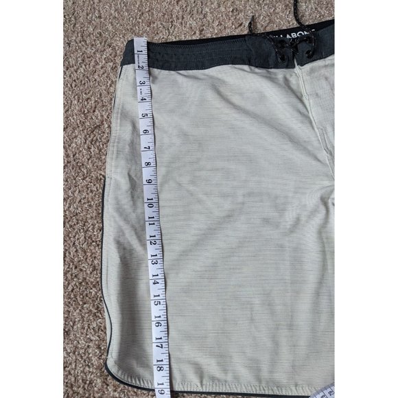 BILLABONG Swim Lo Tides Board Shorts Trunks Gray Striped Drawstring sz 38 - Picture 11 of 11